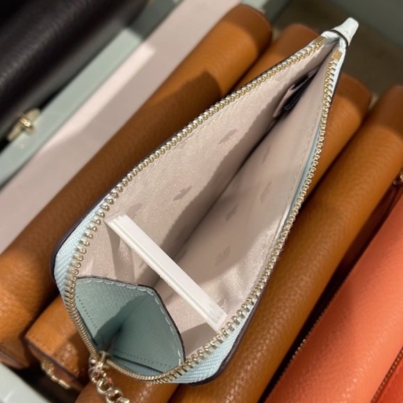 Kate Spade Darcy Medium L-Zip Card Holder Blue Glow - Picture 9 of 13